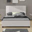 Lit plateforme tapissier avec 2 tiroirs et lit gigogne, tête de lit classique-281825633-281825635