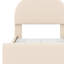 Lit plateforme tapissier simple avec tête de lit demi-cercle et pieds mentaux-94991469-94991470
