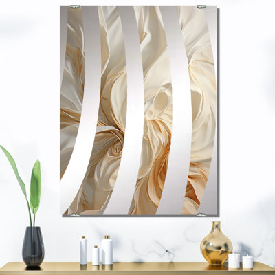 Miroir mural blanc or champagne, beige champagne traditionnel - blanc et or champagne flux iv