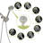 Multi Function Dual Shower Head - Shower System With 4.7" Rain Showerhead, 8-Function Hand Shower