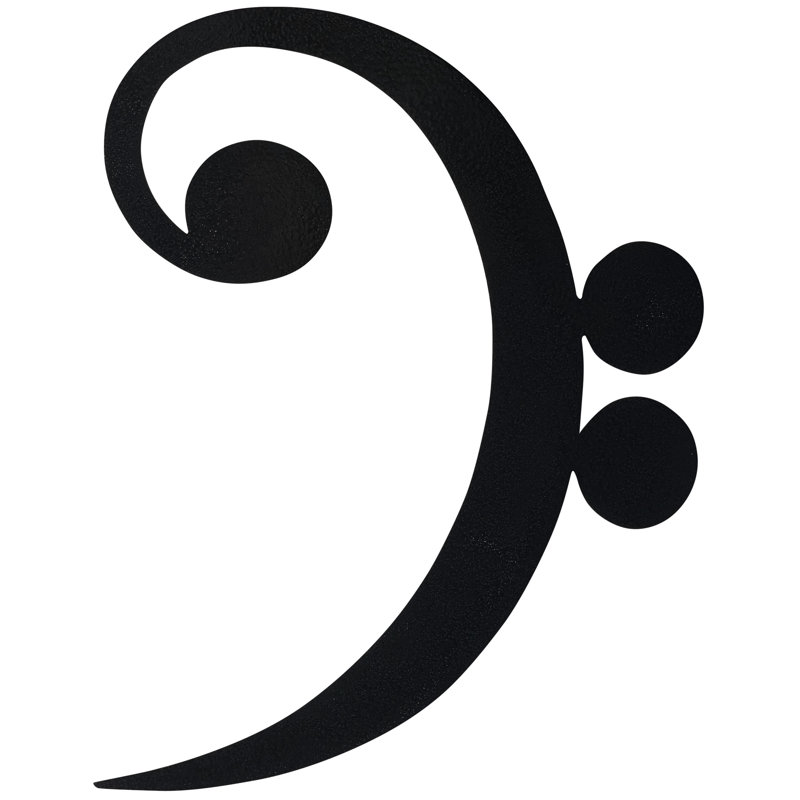 Meyerdirk Art Modern Musical Note Hammered Steel Wall Art - Industrial Black Metal Sculpture, Hammered Black
