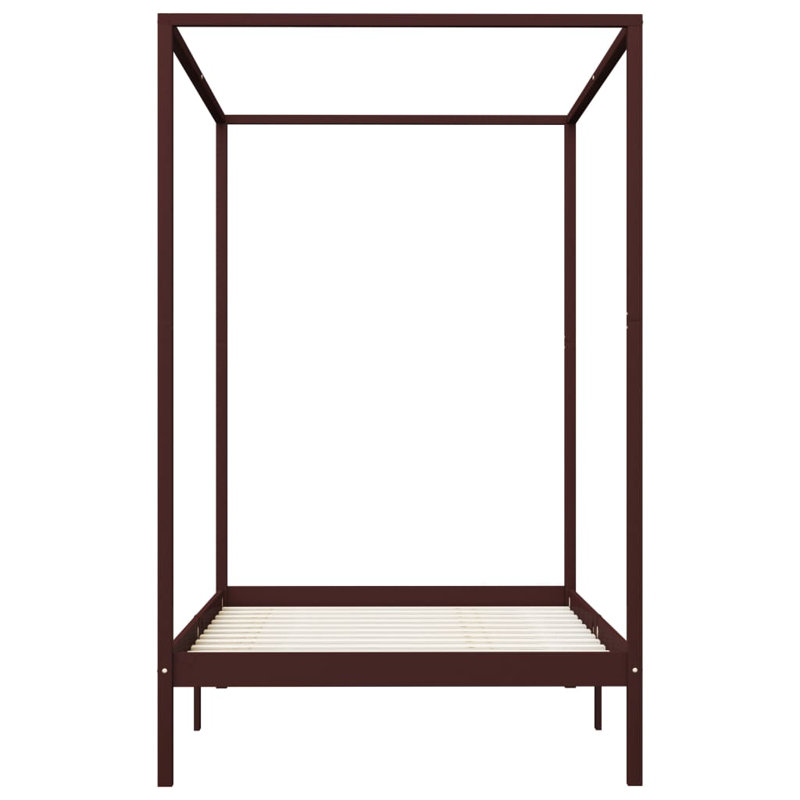 Harrison Solid Wood Bed, 120 x 200cm, Dark Brown