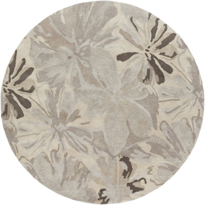 Tapis oriental en laine gris clair touffeté à la main Elsberry