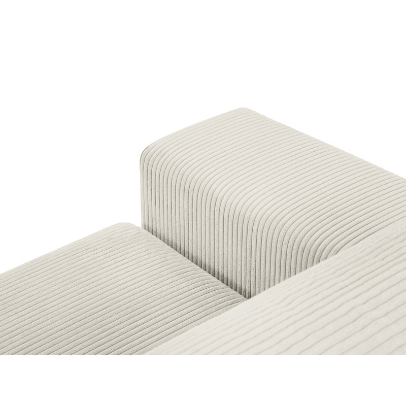 Donatella 6 Seater Sofa Bed, Beige Corduroy, Left Hand Facing