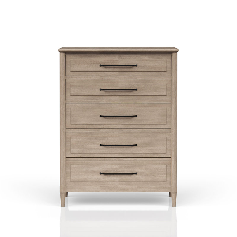 Commode 5 tiroirs finition sable