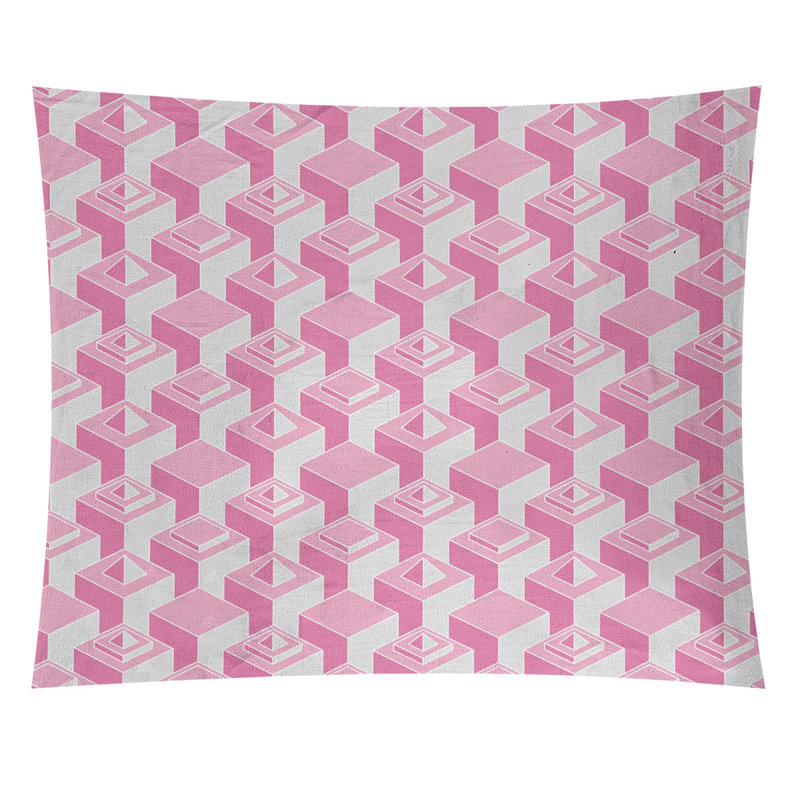 Tapisserie, H 51 po x l 60 po, Rose/gris