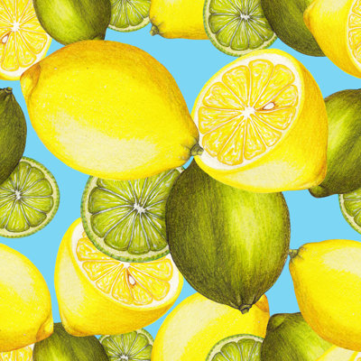 Arynne citrons et limes sur toile par Arevka, peinture