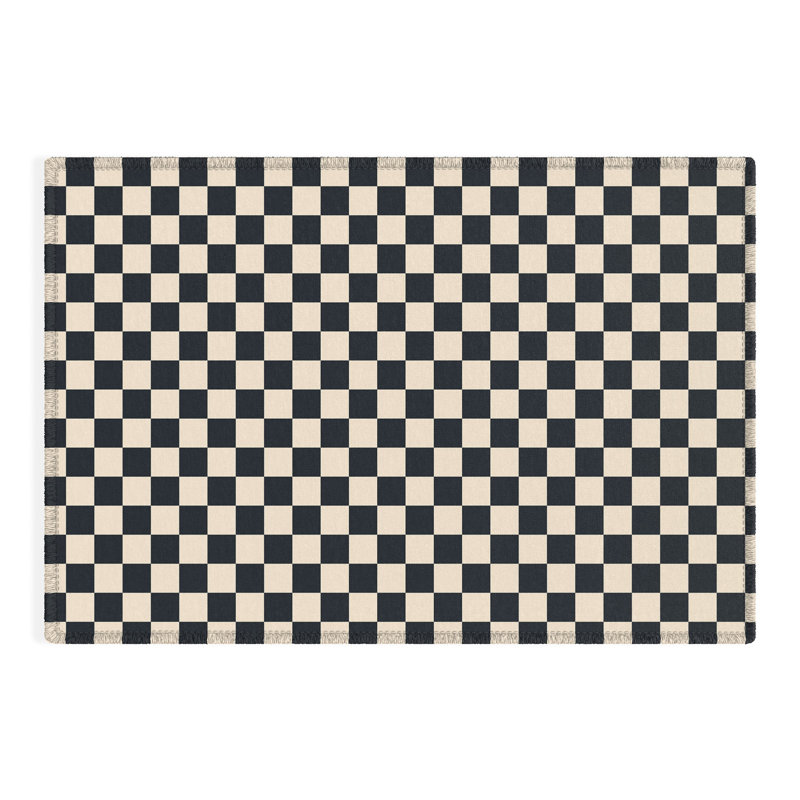 Checkered Indoor Rug, Rectangle 2' x 3'