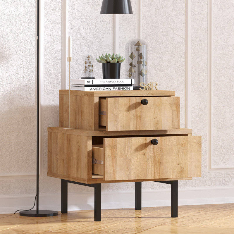 Dupoint 45cm W Manufactured Wood Bedside Table