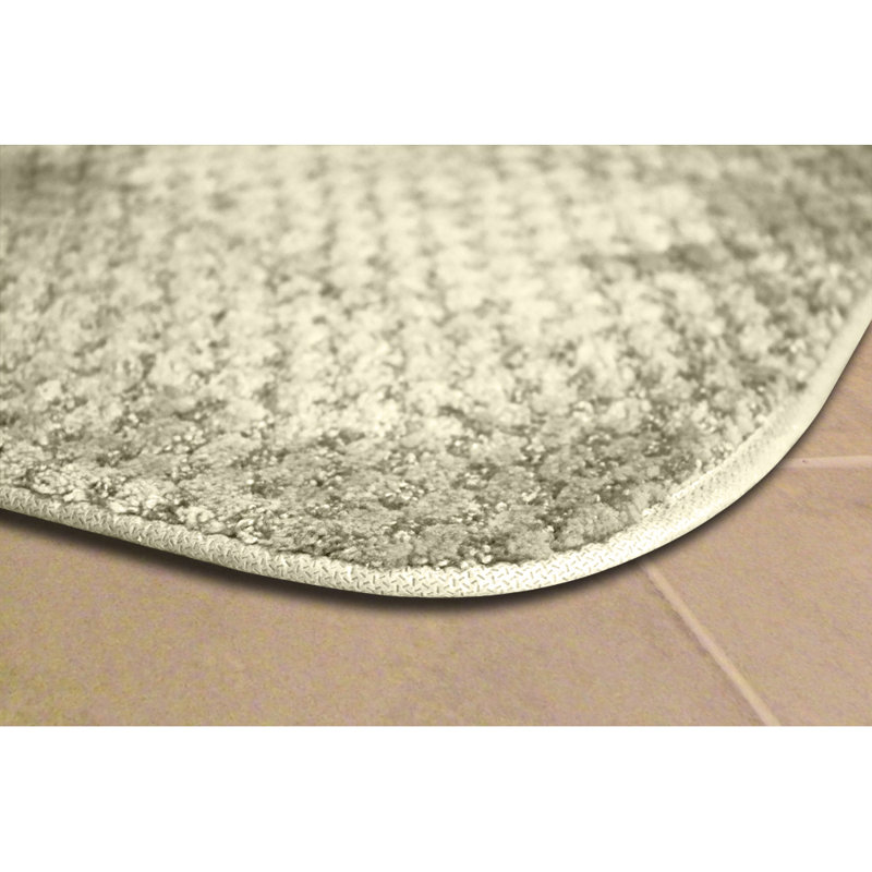 Juliahna Nylon Bath Rug with Non-Slip Backing, Ivory, 30" x 50"