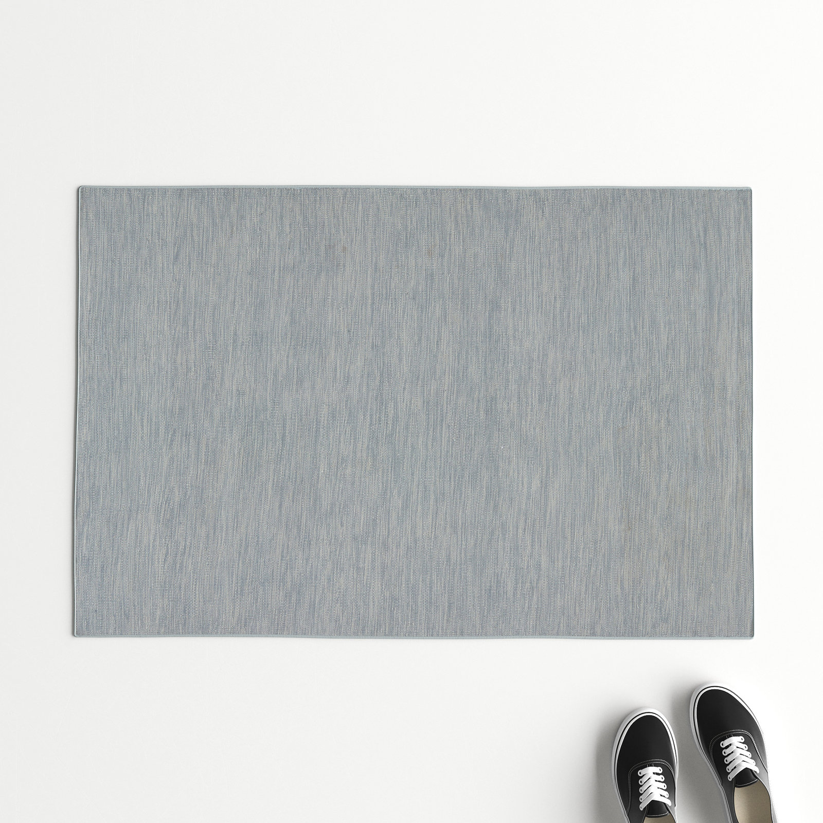 Burkett Gray Hand-Woven Outdoor Rug, Rectangle 2' x 3'
