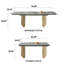 Ensemble de table de salle à manger 9 pièces avec table de salle à manger extensible en fritté de 94,5 po avec 8 chaises en tissu-120842702-120842705-120842700