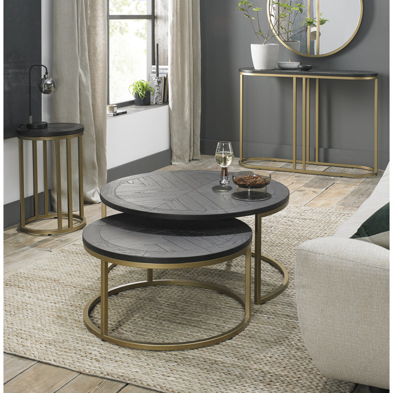 Arelle Frame Coffee Table, Gold, Peppercorn