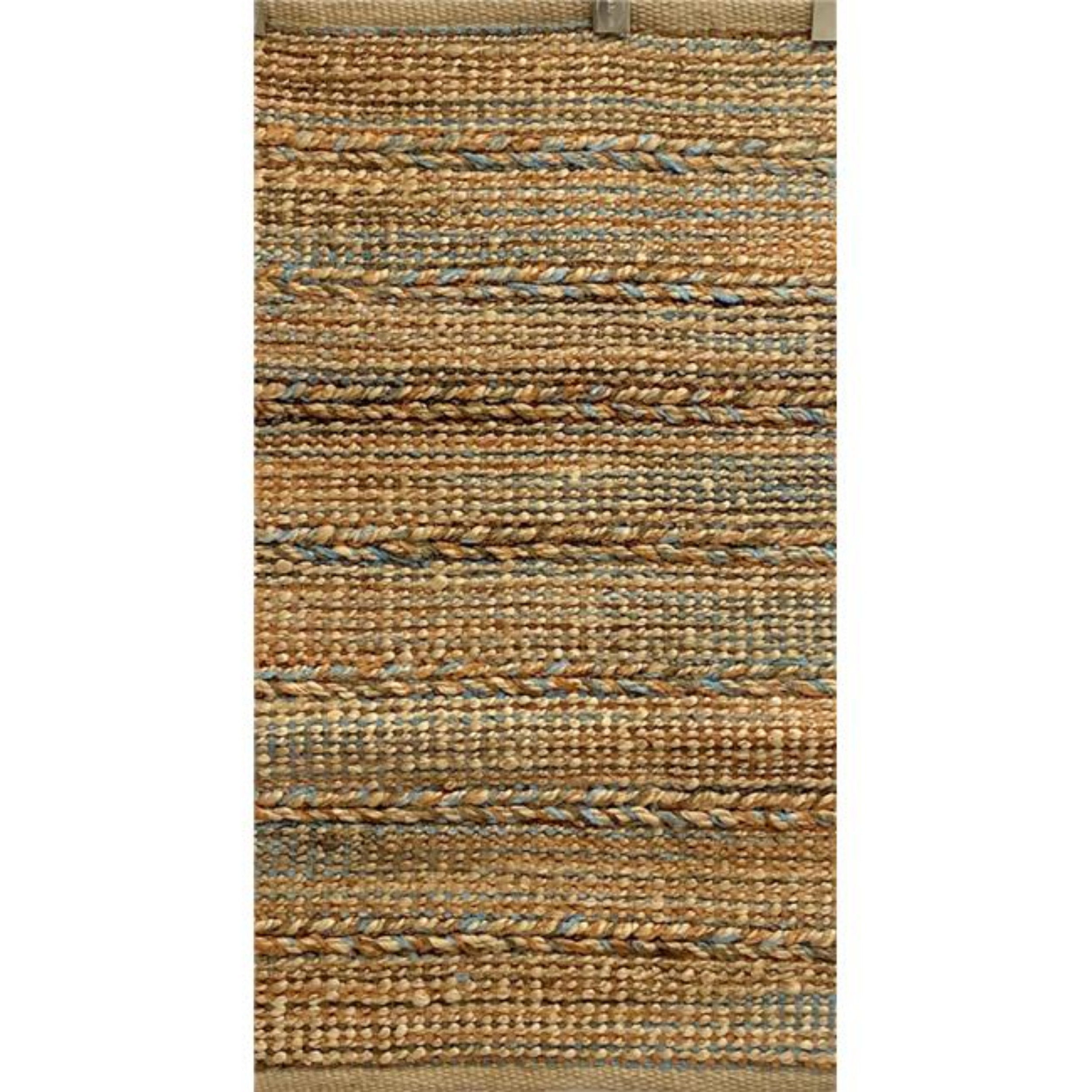 Bayou Breeze Mondragon Striped Handmade Jute Brown/Blue Area Rug ...