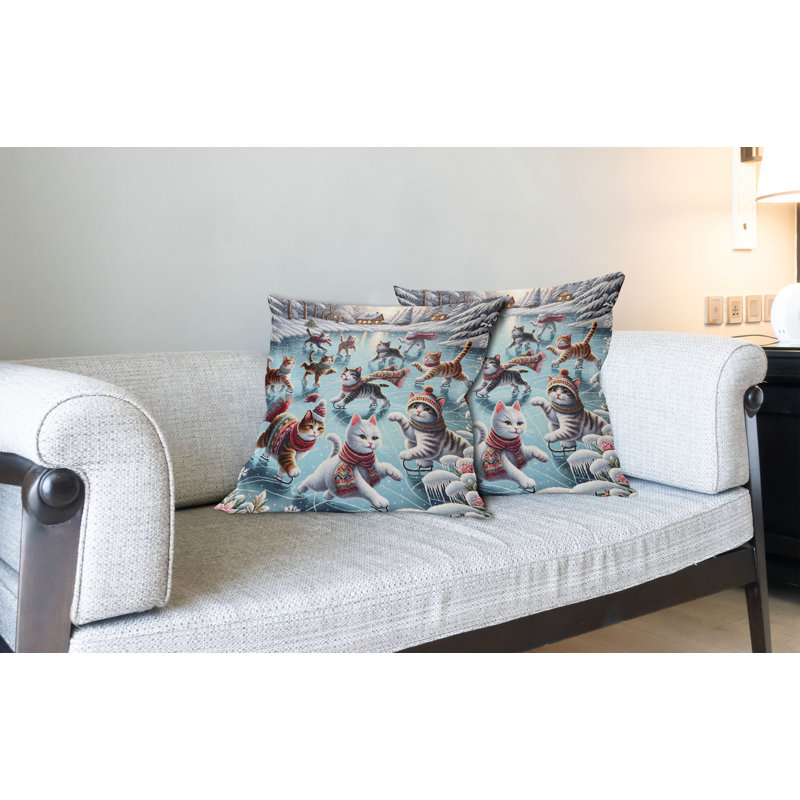 Coussin décoratif réversible en tissu, Carré, H 20 po x l 20 po
