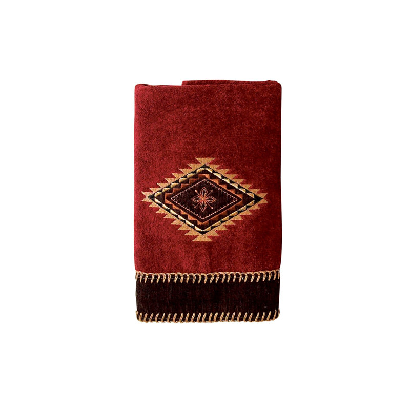 100% Cotton Midweight Waffle Fingertip Towel, Brick