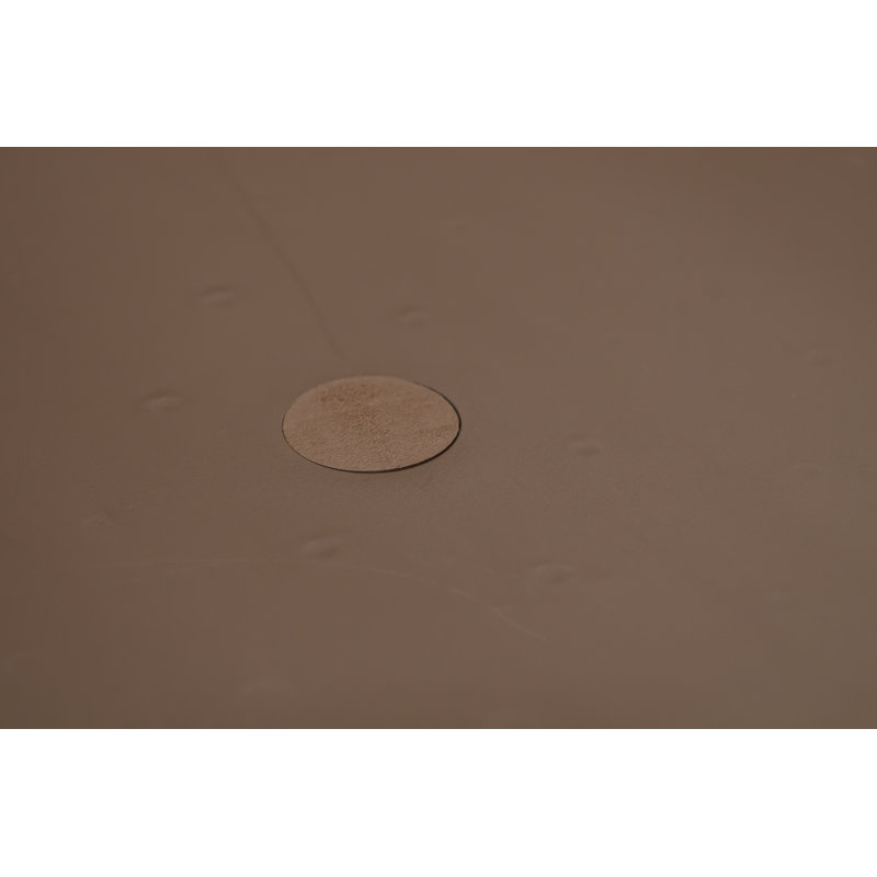 Table pliante circulaire en plastique Rhino, Brun