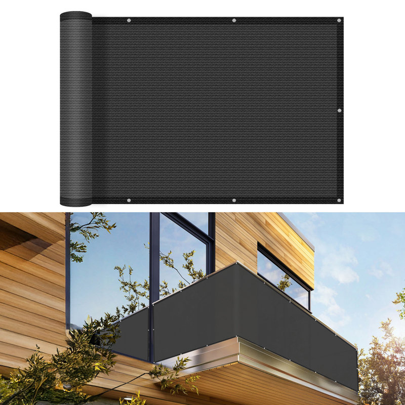 Écran d'intimité pour balcon, housse de clôture d'intimité avec protection UV, tissu PEHD et œillets renforcés