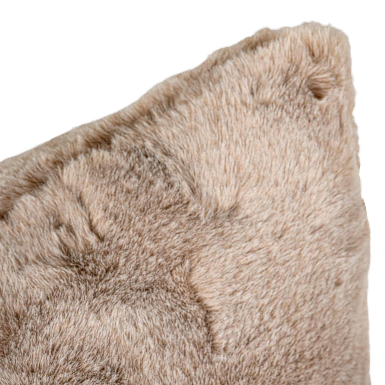 Fawn Faux Fur Throw Pillow, Rectangle 36"H x 14"W, Polyester, Brown