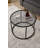 Modern Industrial Coffee Table, Black, 23.6 x 16.9 x 23.6 inches | 100% Tempered Glass Top (0.16 inches Thick) & 100% Metal Frame | Stylish & Durable Design, Perfect for Living Room & Contemporary Spaces-1894580021-1894580020