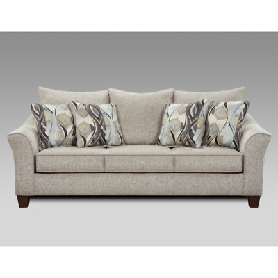 Modern Sofa Platinum Fabric Pillowback Sofa