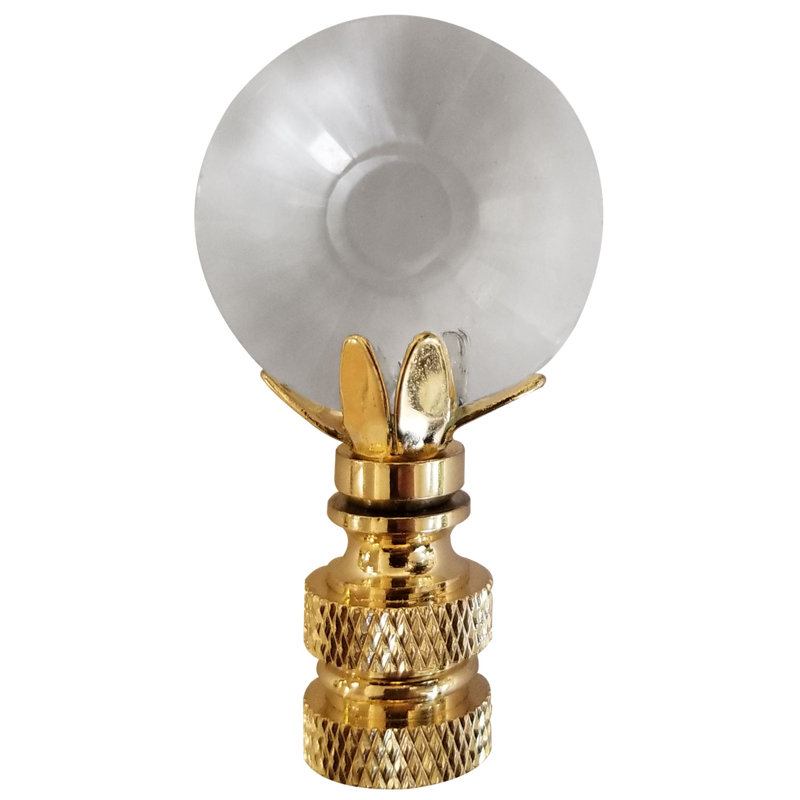Faîteau lampe en cristal à facettes en forme de soleil, H 2 po x l 1,25 po x P 0,5 po