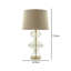 73.5cm Tall Living Room Table Lamp with Clear Glass Base, Bedside Buffet Lamp Linen Shade-1521199698