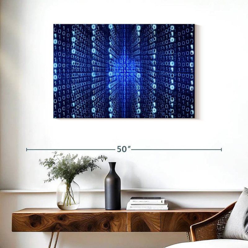 Keiri Blue Computer Matrix, 24" H x 36" W