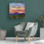 Art mural sur toile tendue - "Southwest Sunset Over Desert Landscape" par Julie Pace Hoff pour décoration de salon, de chambre à coucher ou de bureau - 14 x 14