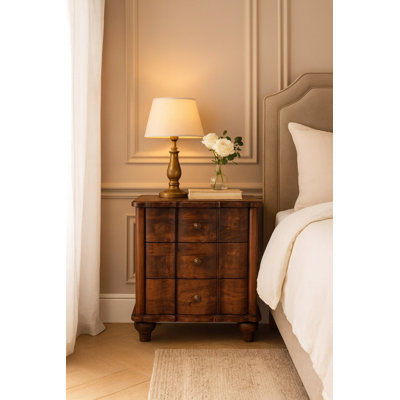Solid Wood Rectangle Accent Cabinet