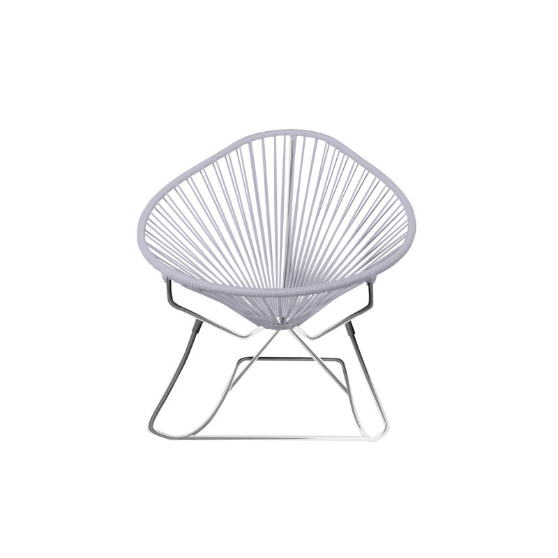 Chaise berçante intérieure / extérieure Acapulco, Clair / Chrome