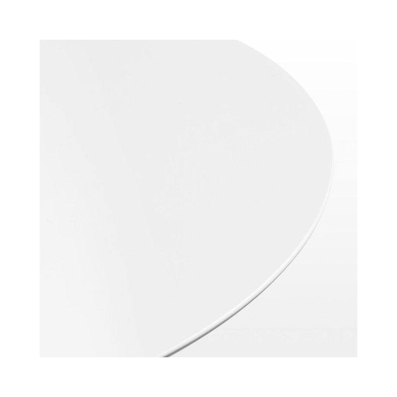 Circula End Table, White, 16" H x 24" W x 24" D