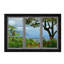 Hawaii Window View - Floater Frame Print on Canvas-1541137251