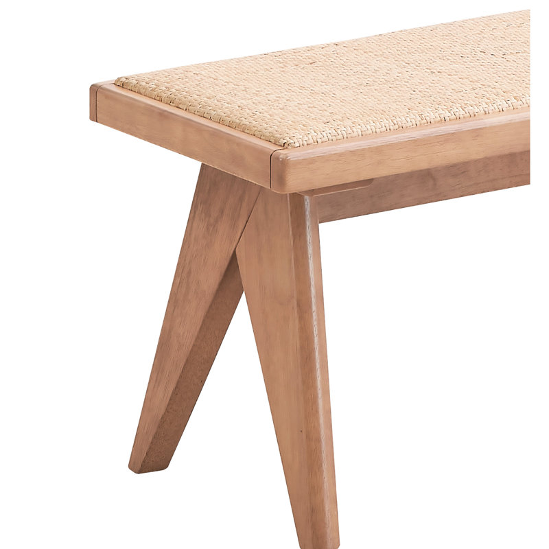 Banc pratique et à la mode, d'une largeur de 51 pouces, d'un poids de 23 lb pour une utilisation sans effort de style Mid-Century respirant, de 14 sièges profonds