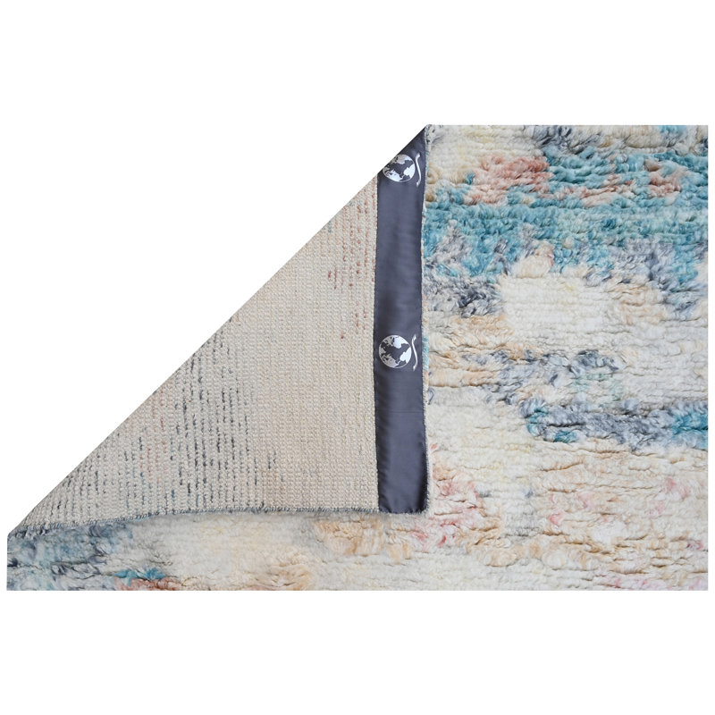 Hand Knotted Wool Area Rug, Rectangle 10' x 14'