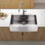 Évier de cuisine 33 po x 22 po x 10 po - tablier simple en acier inoxydable de style tablier T304 rouille et teint facile à nettoyer, nickel brossé de calibre 16