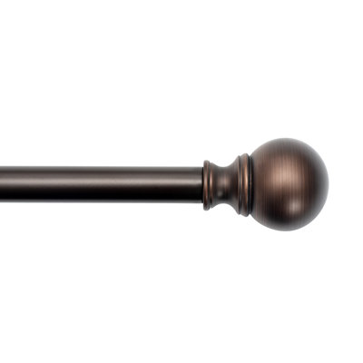 Darion Ball Finial Single Curtain Rod