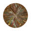 Pheasant Feathers Vegan Leather Round Pebble Placemat-1246054992