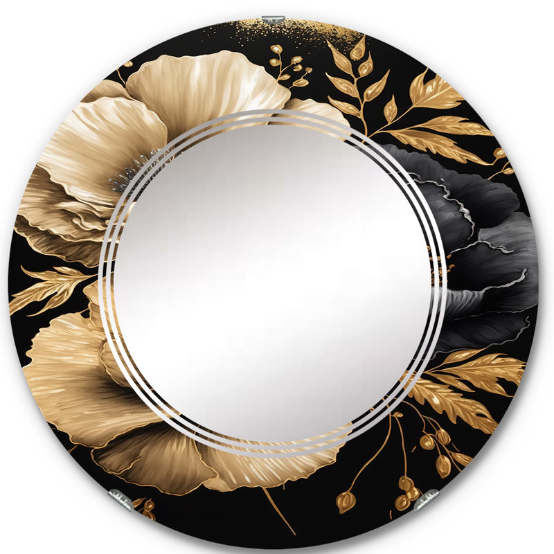Miroir mural Hibiscus II Pura, 24 po x 24 po