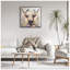 «Farmland Highland Cow», impression murale sur toile de couleur neutre: vache rustique et chrysanthème, idéale pour le salon et la cuisine