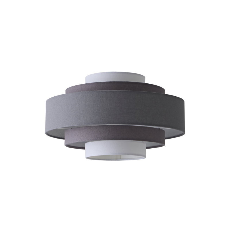 19cm H Linen Drum Pendant Shade ( Clip On ), Grey, Yes