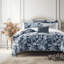 Ensemble d'édredon en coton indigo Alexandria-110400357