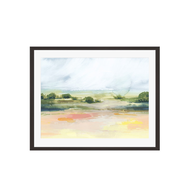 Sunlit Marsh I by Grace Popp, Espresso, 20"H x 30"W