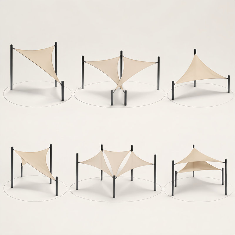 Toile d'ombrage Amgo Triangle Sun, 32 pi x 32 pi, Brun