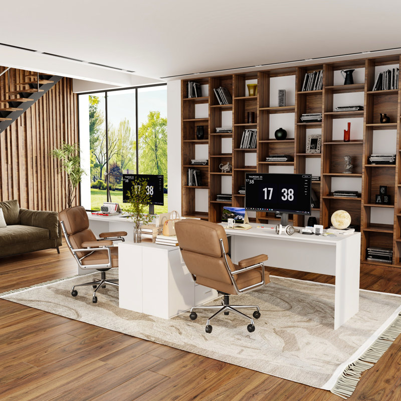 126"W Computer Desk 2 Person