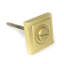 Concealed Satin Brass Round (Square) Thumbturn