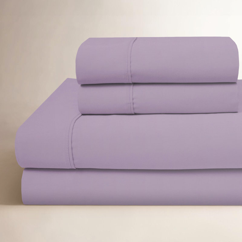 Ensemble de draps 100% coton Kal, Lavande, Très grand californien
