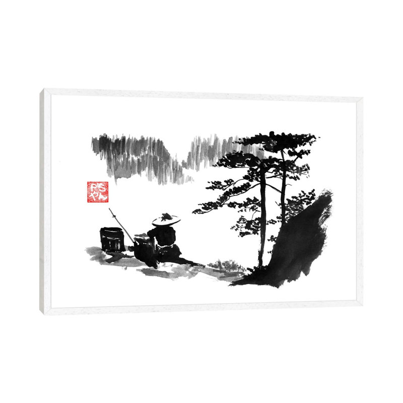 Mountain by Péchane - Print on Canvas, White Framed, 66.04 cm H x 45.72 cm W