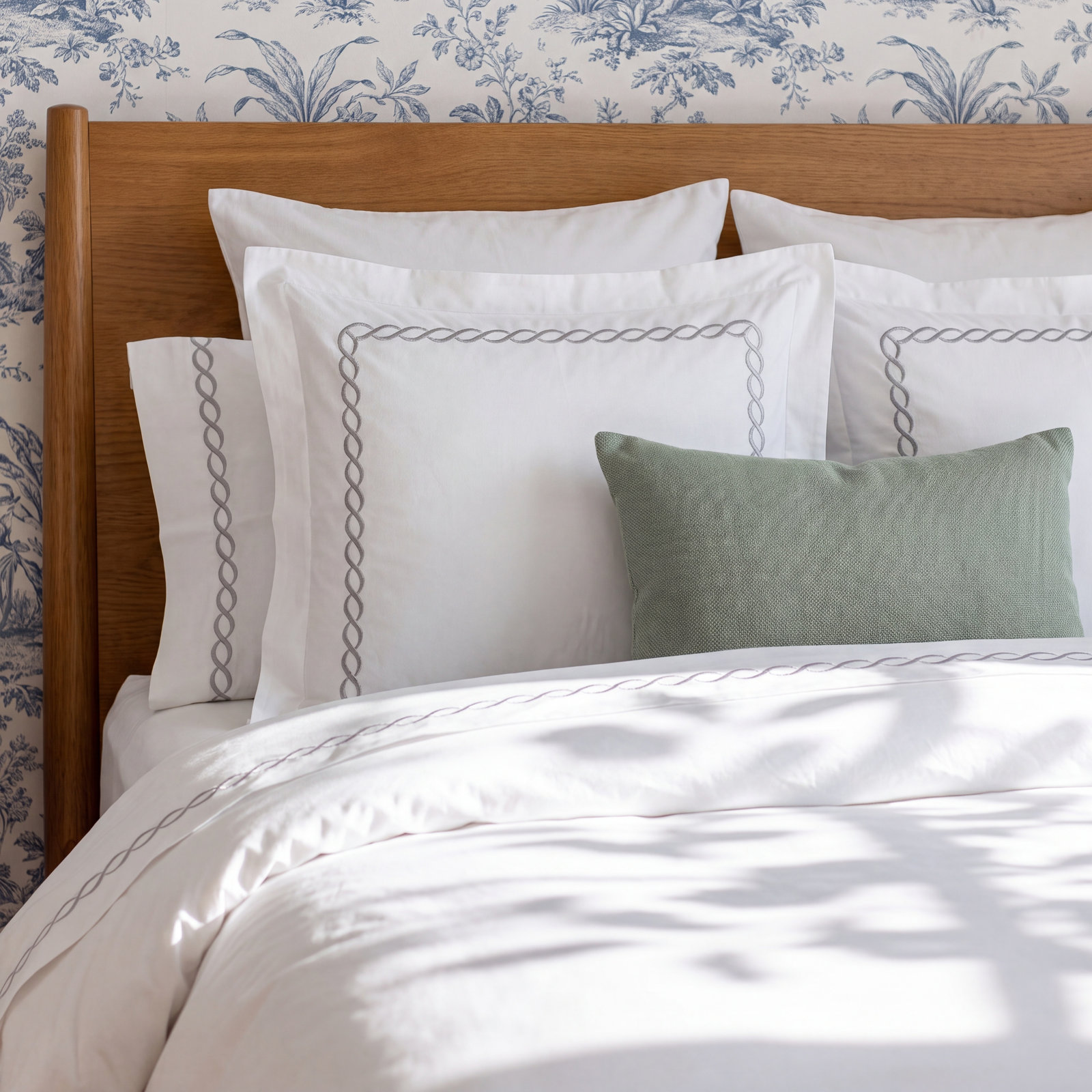 Aubrette Cotton Shams, Gray
