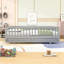 Lit plateforme extensible en bois avec garde-corps et lattes-121403376-121403375